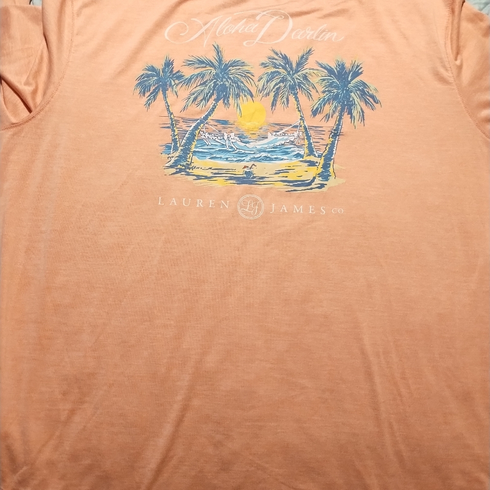 🇺🇸 Clearance 🇺🇸Lauren James Tropical Orange /Pink Shirt - Picture 6 of 6